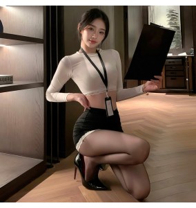 FEE ET MOI - Office Seduction Desire Secretary Set (White - Black)
